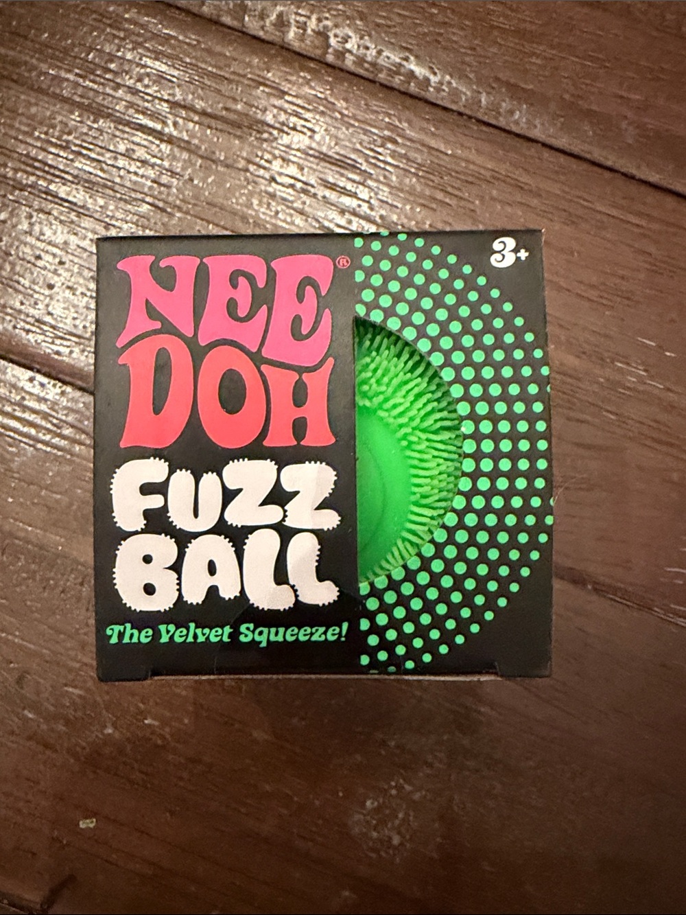 NeeDoh Fuzz Ball Velvet Squeeze Sensory Toy - Green